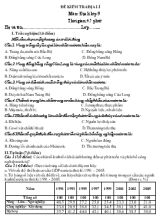 Đề kiểm tra địa lí môn- Địa lí lớp 9 thời gian 45 phút